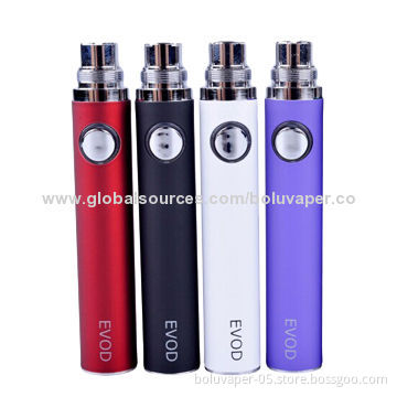 900mAh Evod E Cigarette Batteries with 2.4mL Atomizer Kit, 5 Clicks On/Off Function